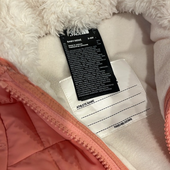 The North Face Pink Kids One Piece Snowsuit - Picture 5 of 5
